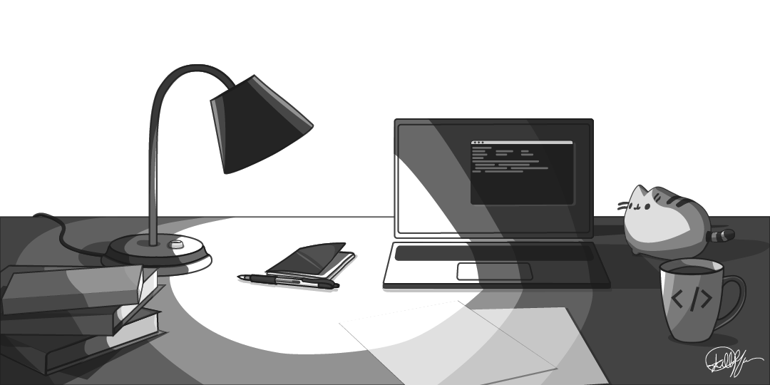 vector art of my ideal tech setup